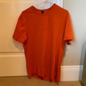 Orange lululemon 5 year basic tee